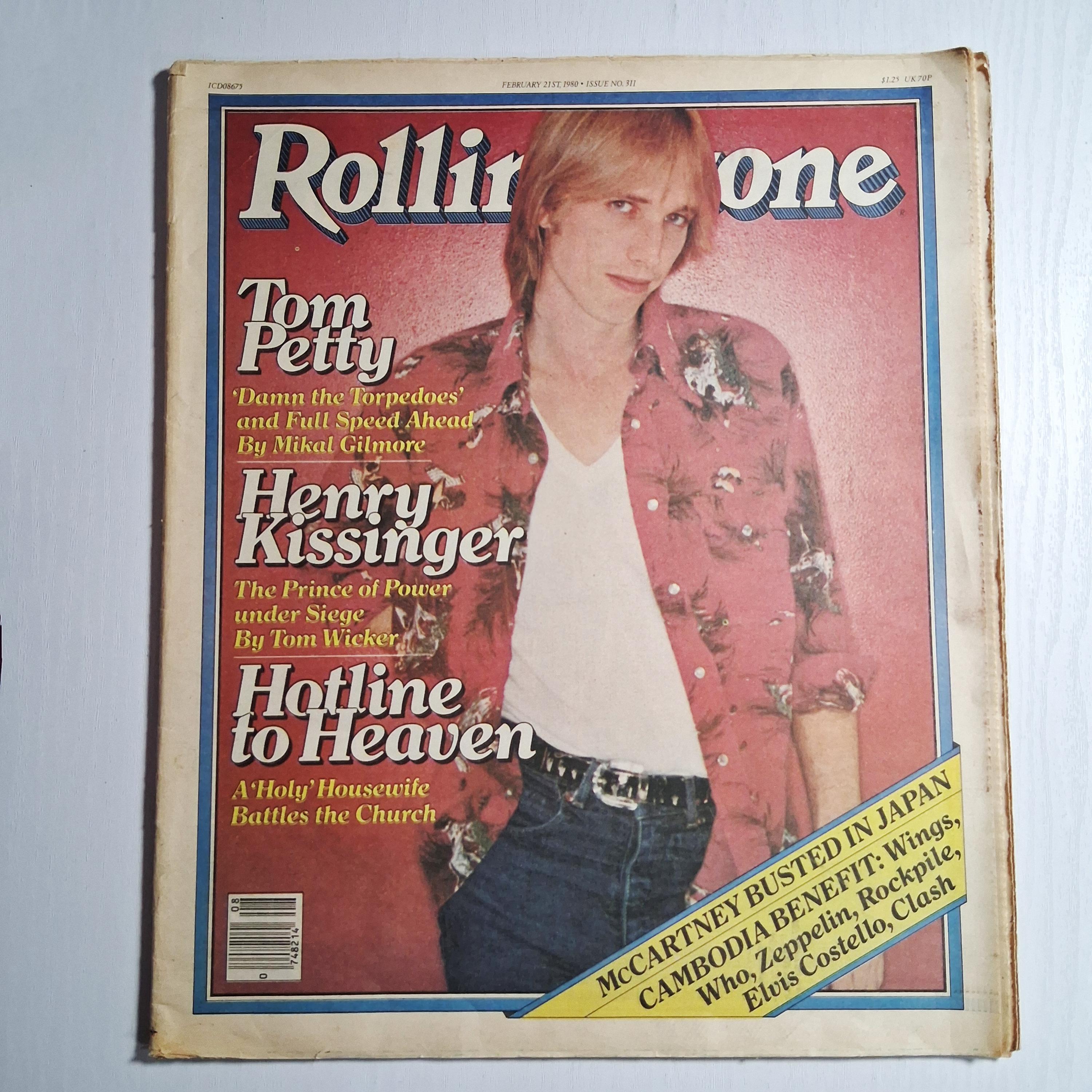 Tom Petty, Vintage Rolling Stone Magazine, February 21 1980, Issue 311