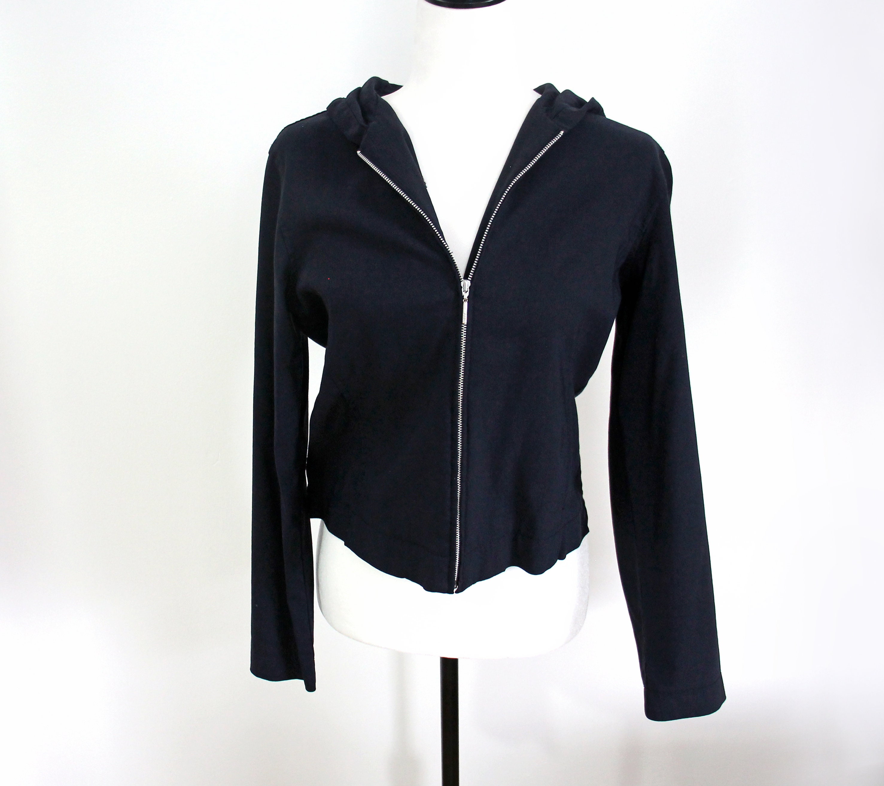 Vintage navy cropped jacket MEXX short light hooded jacket for | Etsy