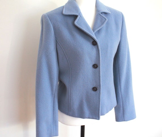 Pale Blue Vintage Blazer Thick Felted 