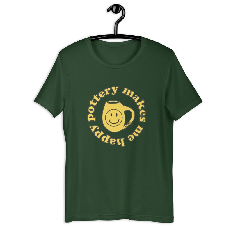 Pottery Makes Me Happy Tee Pottery Shirt, Ceramics Lover Tee, Ceramic Artist Gifts, Pottery Gift, Art Teacher Shirt, Artist Tee, Art Tshirt image 4