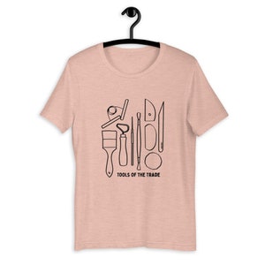 Unisex Tee 5 diff colors Pottery Tools of the Trade, Potter T-shirt, Ceramic Lover, Pottery Lovers, Ceramic Artist Potter Tees image 3