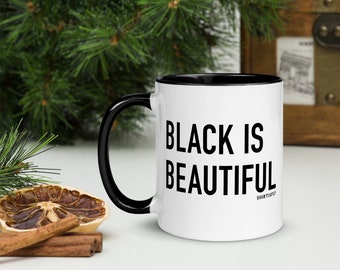 Black is Beautiful - 11oz. Ceramic coffee/tea Mug, Desk decor, Gift for friends
