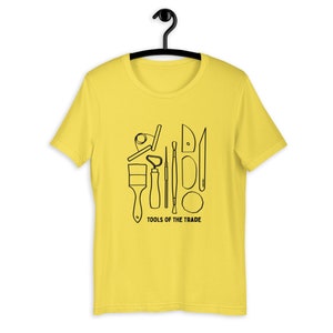 Unisex Tee 5 diff colors Pottery Tools of the Trade, Potter T-shirt, Ceramic Lover, Pottery Lovers, Ceramic Artist Potter Tees image 4