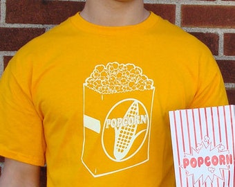 Unisex - Popcorn Movie Lovers Tee Pop Art Graphic T-shirt