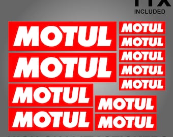 11x Motul Printed Vinyl Sticker Sheet Decals motor oil car lubricants motorbike motorcycle