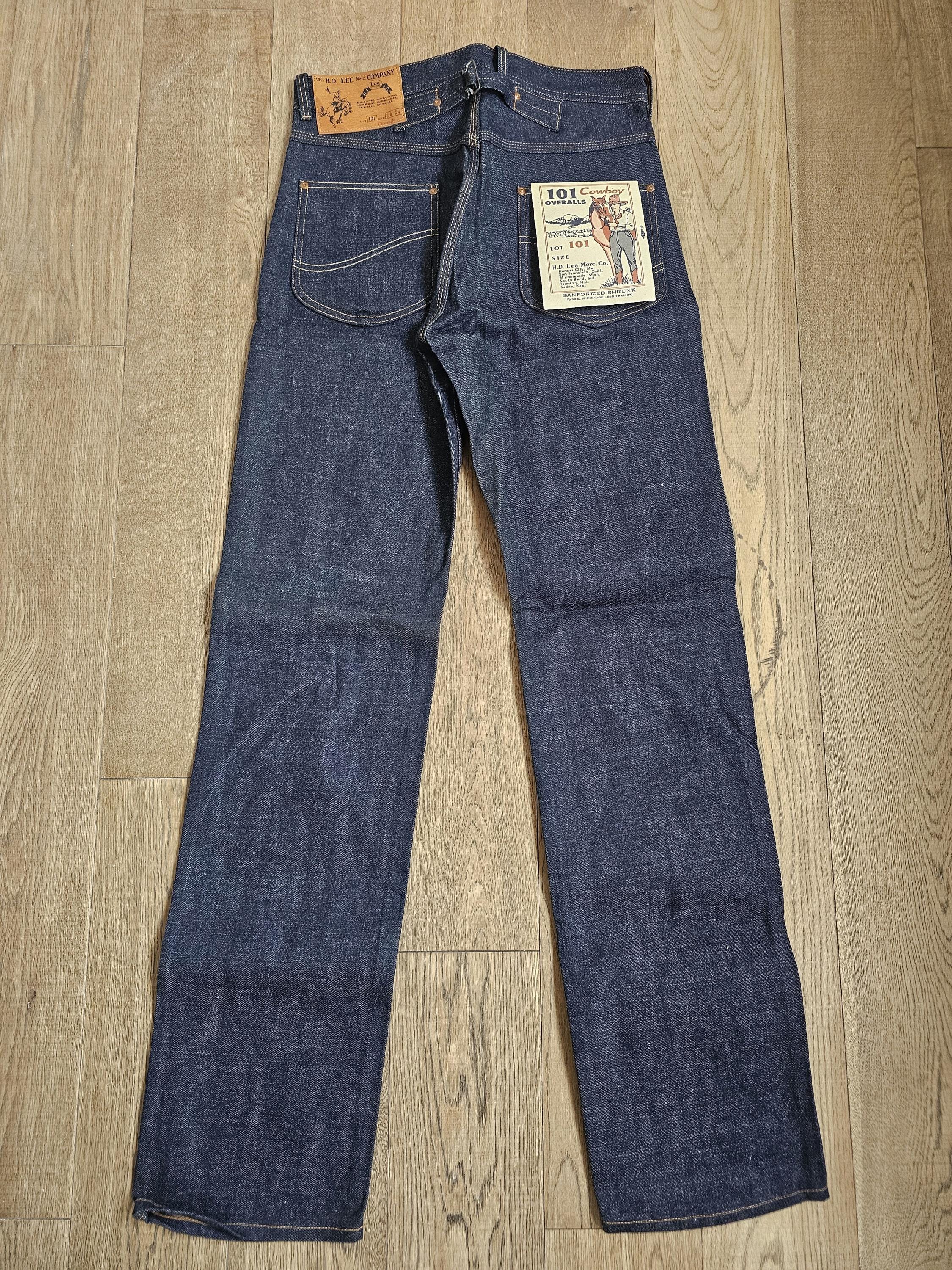 Lee Archives Cowboy Rider Western Raw Selvedge Denim 101B 101 1930 