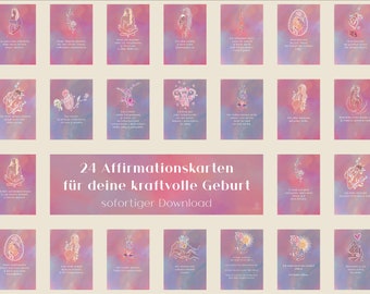 powerful hypnobirthing affirmation cards