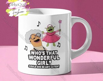 Mug Qui est cette fille merveilleuse, pourrait être n'importe quelle tasse plus mignonne, mug meme mignon, cadeau d'anniversaire de fille, cadeau pour elle, mug dessin animé