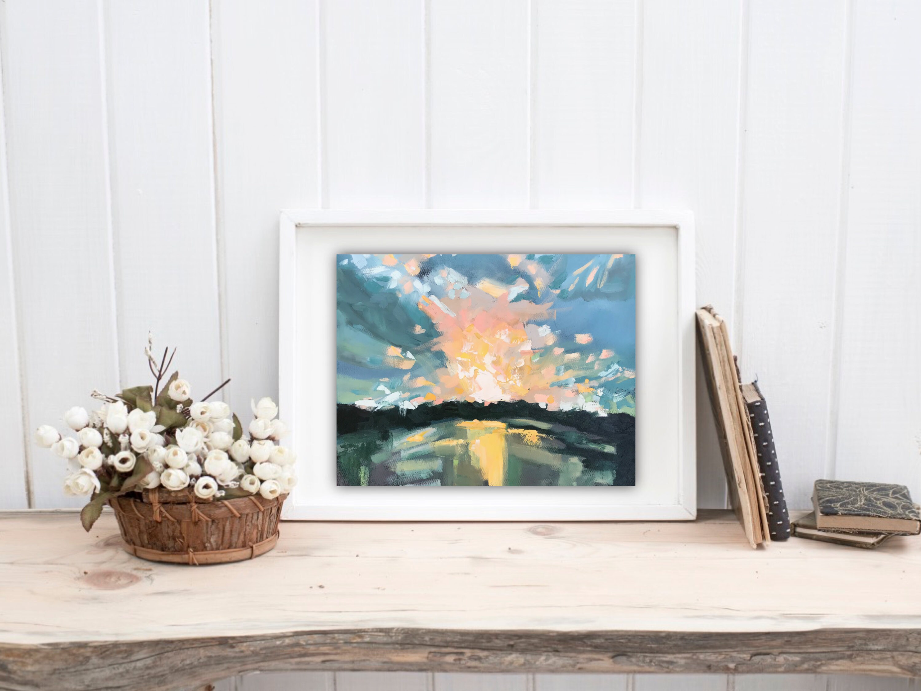 GICLEE PRINT on PAPER Pastel Sunset over the Marsh Art Print | Etsy