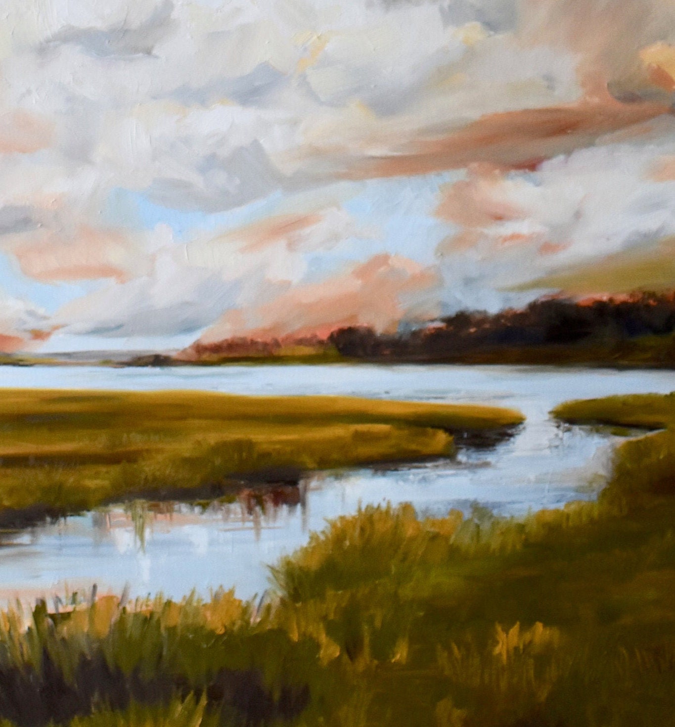 Giclee Art Print on CANVAS Lowcountry Coastal Marsh Landscape Etsy