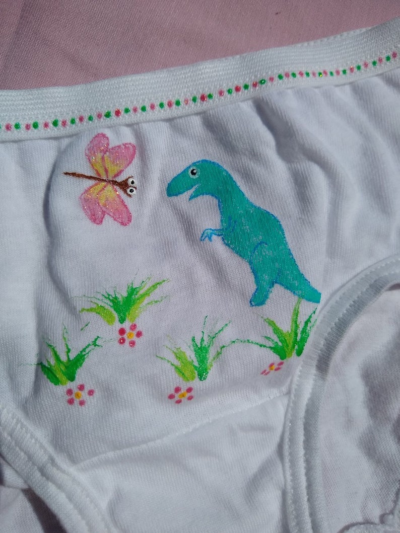 Trex Dinosaur Panties girls Size Xsmall, Small, Medium Teal Blue Etsy