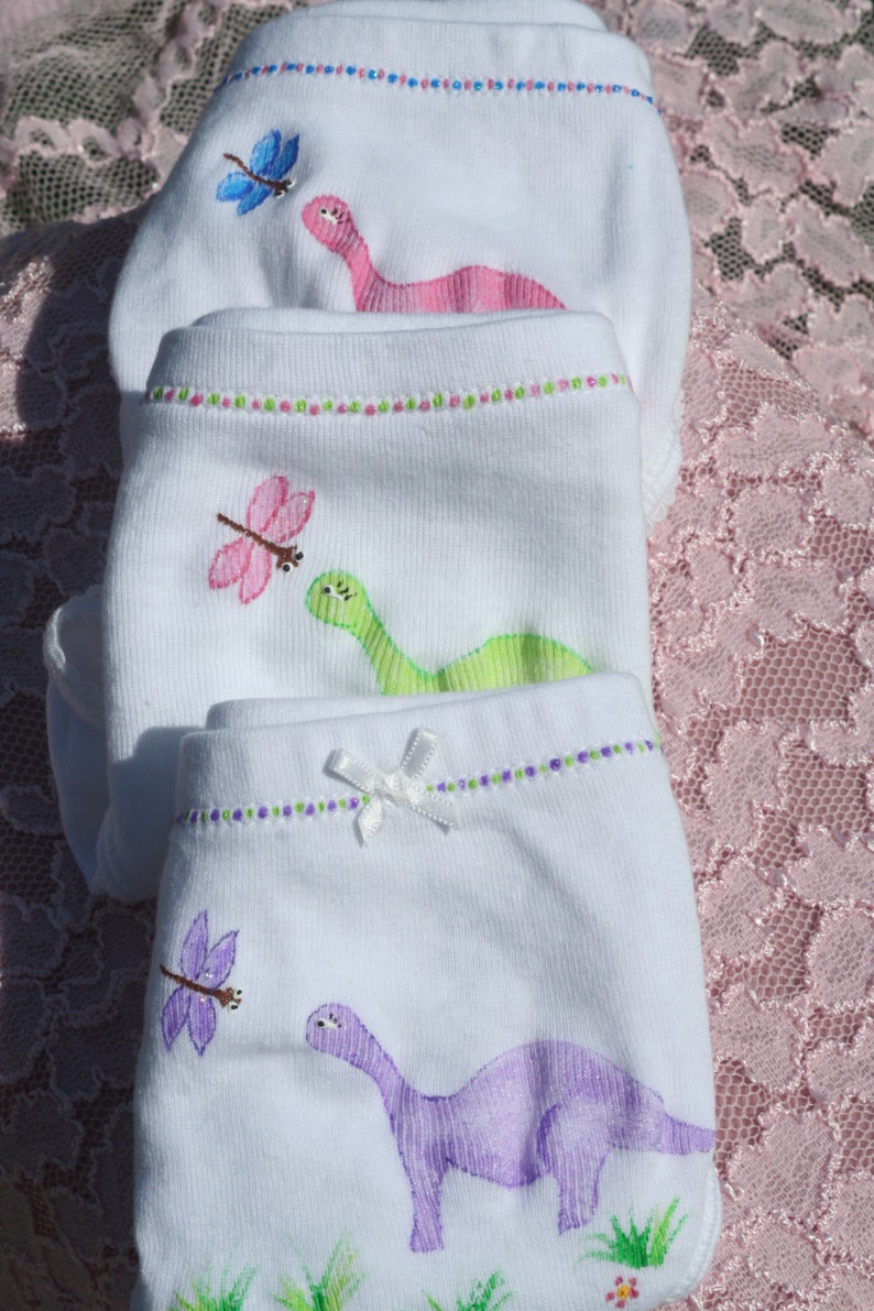 3 pack Dinosaur Panties girls size XXsmall Xsmall Small Etsy