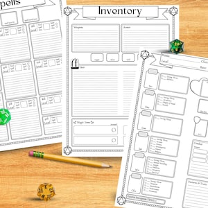 Custom D&D 5e Fillable/Printable Character Sheet