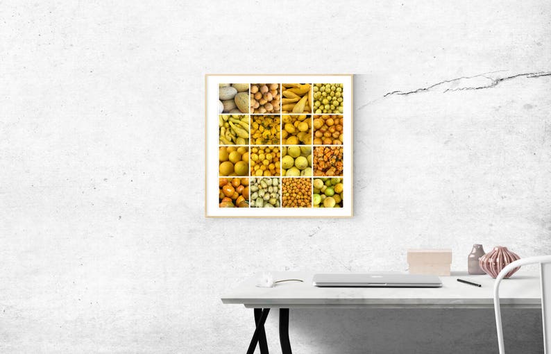 Fruit and Vegetable Print. Modern Printable Decor. Kitchen Art. Foodie