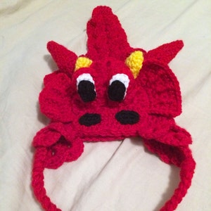 Baby Dragon Hat, Toddler Dragon Hat, Baby Dragon Beanie, Toddler Dragon Beanie - 0-12 months, Toddler - Made-to-Order