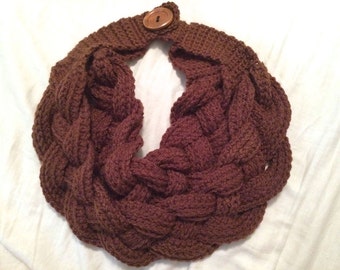Double Layer Braided Cowl - Double Layer Braided Scarf - Braided Cowl - Braided Scarf