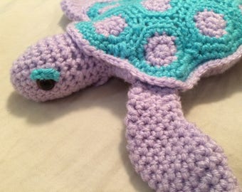 Sea Turtle Plushie - Sea Turtle Plush - Sea Turtle Stuffed Animal - Sea Turtle Doll - Lavender Purple Turquoise