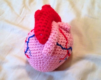 Anatomical Heart Plushie - Heart Plush - Healthy Heart Plush - Valentine's Day Geekery - Made-to-Order