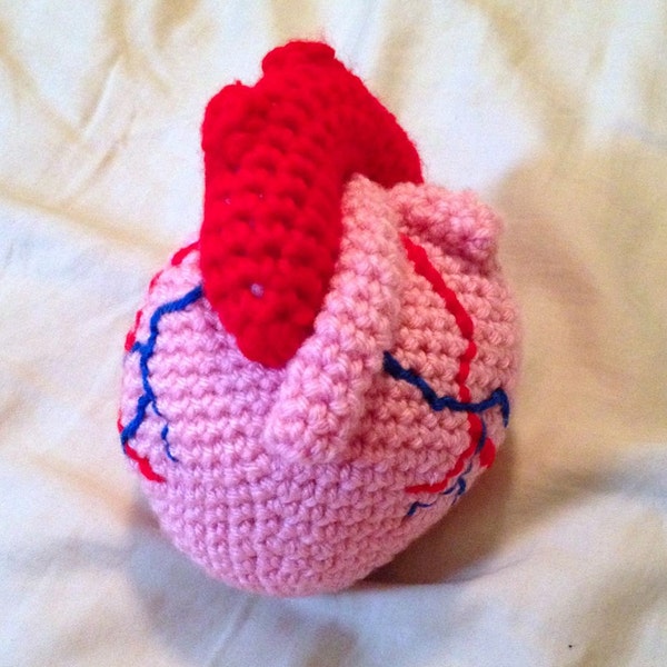 Anatomical Heart Plushie - Heart Plush - Healthy Heart Plush - Valentine's Day Geekery - Made-to-Order