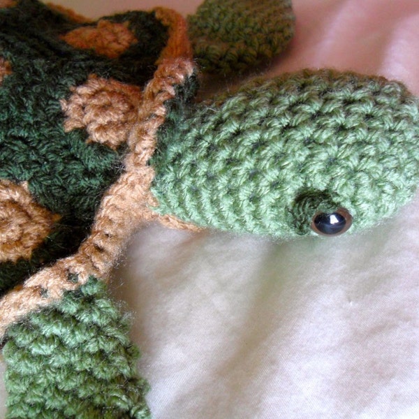 Green Sea Turtle Plush - Green and Brown Sea Turtle Plush - Green Sea Turtle Plushie - Green Sea Turtle Amigurumi - Green Sea Turtle Doll