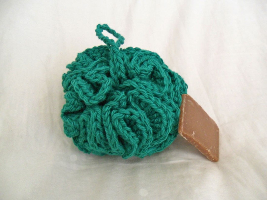 Green Bath Pouf Green Bath Puff Green Bath Loofah Cotton Bath Pouf