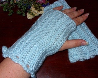 Blue Fingerless Gloves - Blue Wristwarmers - Blue Wrist Warmers - Blue Gauntlets - Blue Gloves - Blue Arm Warmers - Blue Texting Gloves