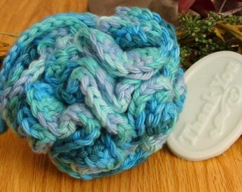 Crocheted Oceana Bath Puff - SAMPLE soap included