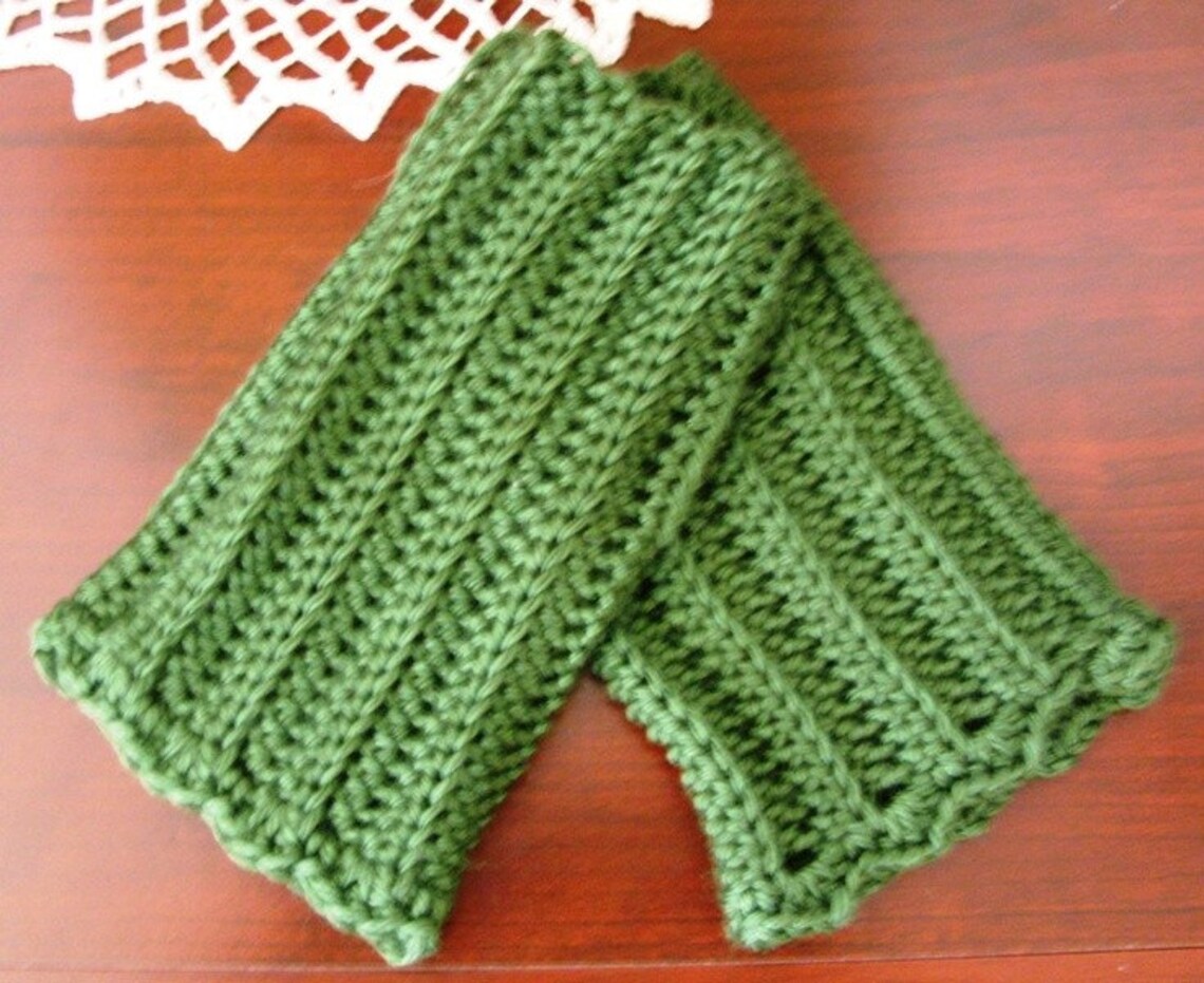 Green Fingerless Gloves Green Wristwarmers Green Wrist Etsy
