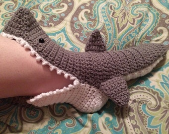 Crochet Shark Socks for Kids – Fun Handmade Slipper Socks, Custom Colors, Cozy Gift
