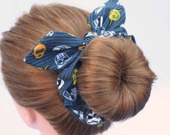 Disney Star Wars Knit knotted Scrunchie, Disney Bow Scrunchie, Star Wars Scrunchie with bow