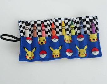 Set of 5-15 mini crayon holders perfect party favor for a great Pokémon bash. Great for gifts, travel. Pokémon Pikachu party favors