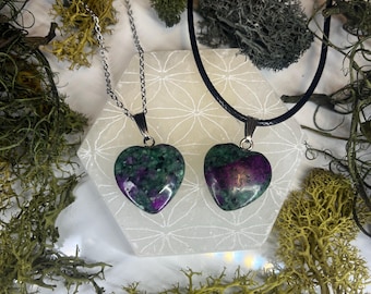 Ruby-Zoisite necklace / healing stone necklace