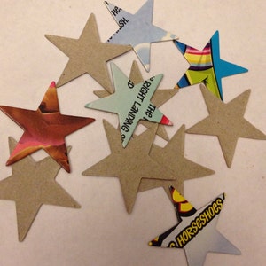 LARGE 8 count SILVER German Glass Glitter Stars image 3