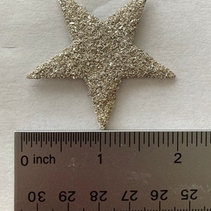 LARGE 8 count SILVER German Glass Glitter Stars image 4