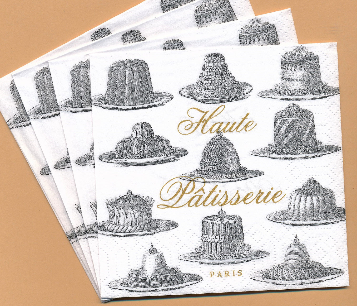 PN128 Paper Napkins by PPD Germany 5x5 or 6.5 x 6.5 Haute Etsy