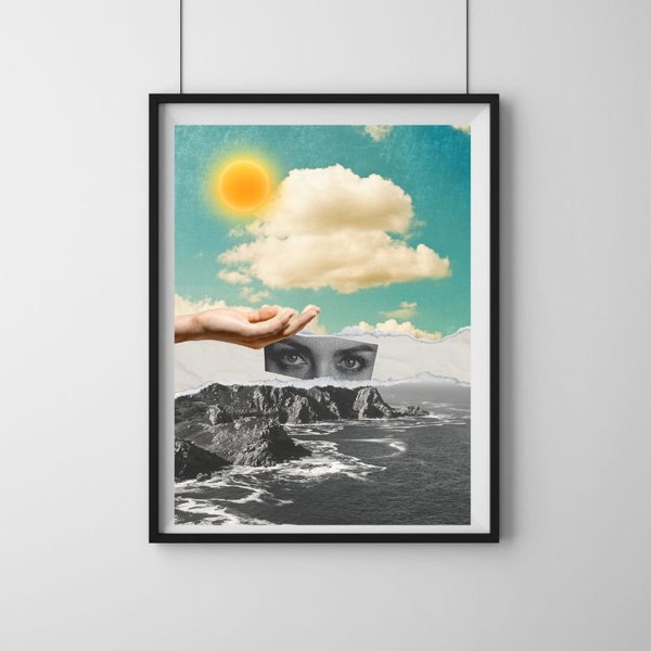 You are my Sun, Digital Prints, Wall Art, Canva Prints, Abstract Collage, Nature Wall Art, Printable Art, Poster Prints