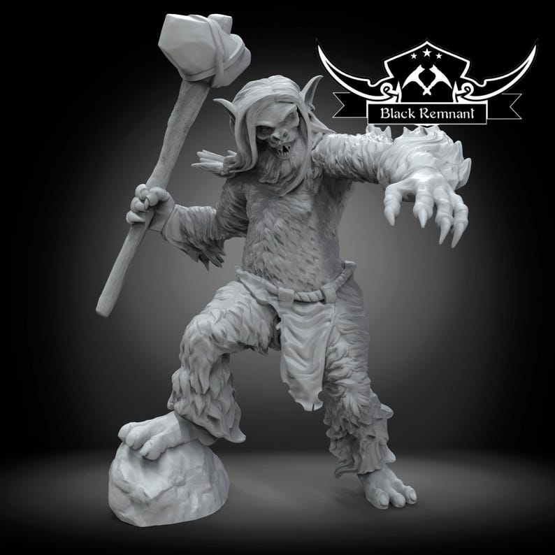 Giant Forest Yeti Legion Compatible 32mm Scale Black Remnant Etsy