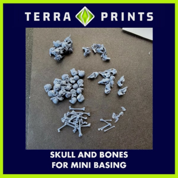 Skull and Bones - resin - for jewlery or wargame miniatures - basing