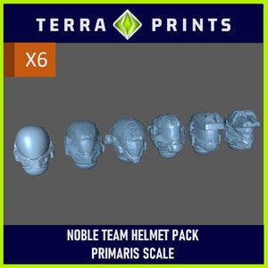 NOBLE TEAM HELMET Pack - Halo - (6x total de bits) - compatível com fuzileiros navais sm