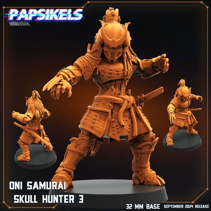 SAMURAI PREDATOR 3 - Skull Hunters - (Single Model) - 32mm model - wargaming or model painting