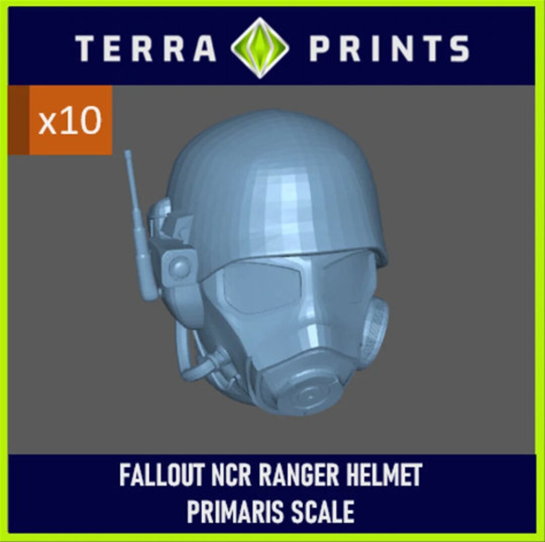 NCR RANGER Power Armor Helmet - FALLOUT - (10x Total Bits) - Compatible ...