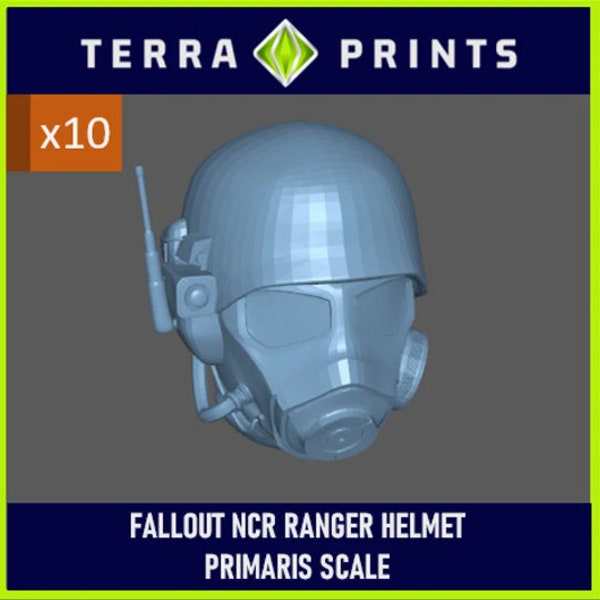 NCR RANGER Power Armor Helmet - FALLOUT - (10x total bits) - compatible with Space Primary Marines
