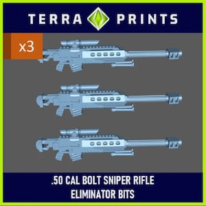 50 Cal BOLT SNIPER Rifle- MODEL Bit (3x) - compatible with sm marines eliminators