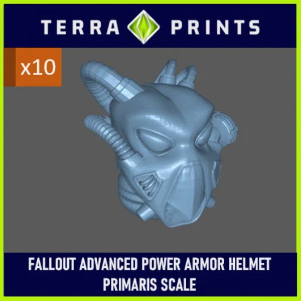 ADVANCED Power Armor Helmet - FALLOUT - (10x total bits) - compatible with Space Primary Marines