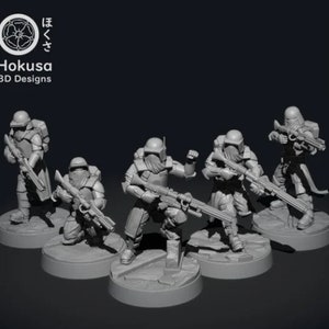 Clone Galactic Marine Squad #2 - HD - (5x models)- Legion compatible - 32mm scale