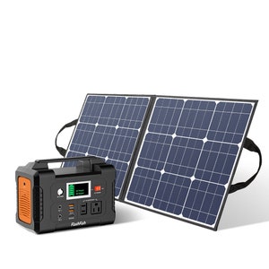 200W Portable Power Station; 40800mAh Solar Generator with 50W 18V Portable Solar Panel; Foldable Solar Charger with 5V USB 18V DC Output