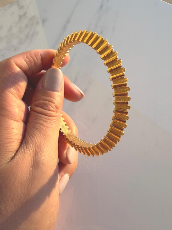 Russian Gold Bangle - Statement Piece - Stackable… - image 3