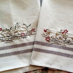 Pigs Sheep Hand Embroidery PDF Pattern Farm Animals Instant Digital Download