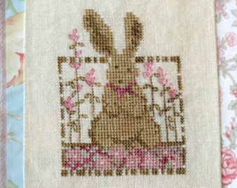 Daisy Rabbit Easter Bunny Cross Stitch PDF Pattern