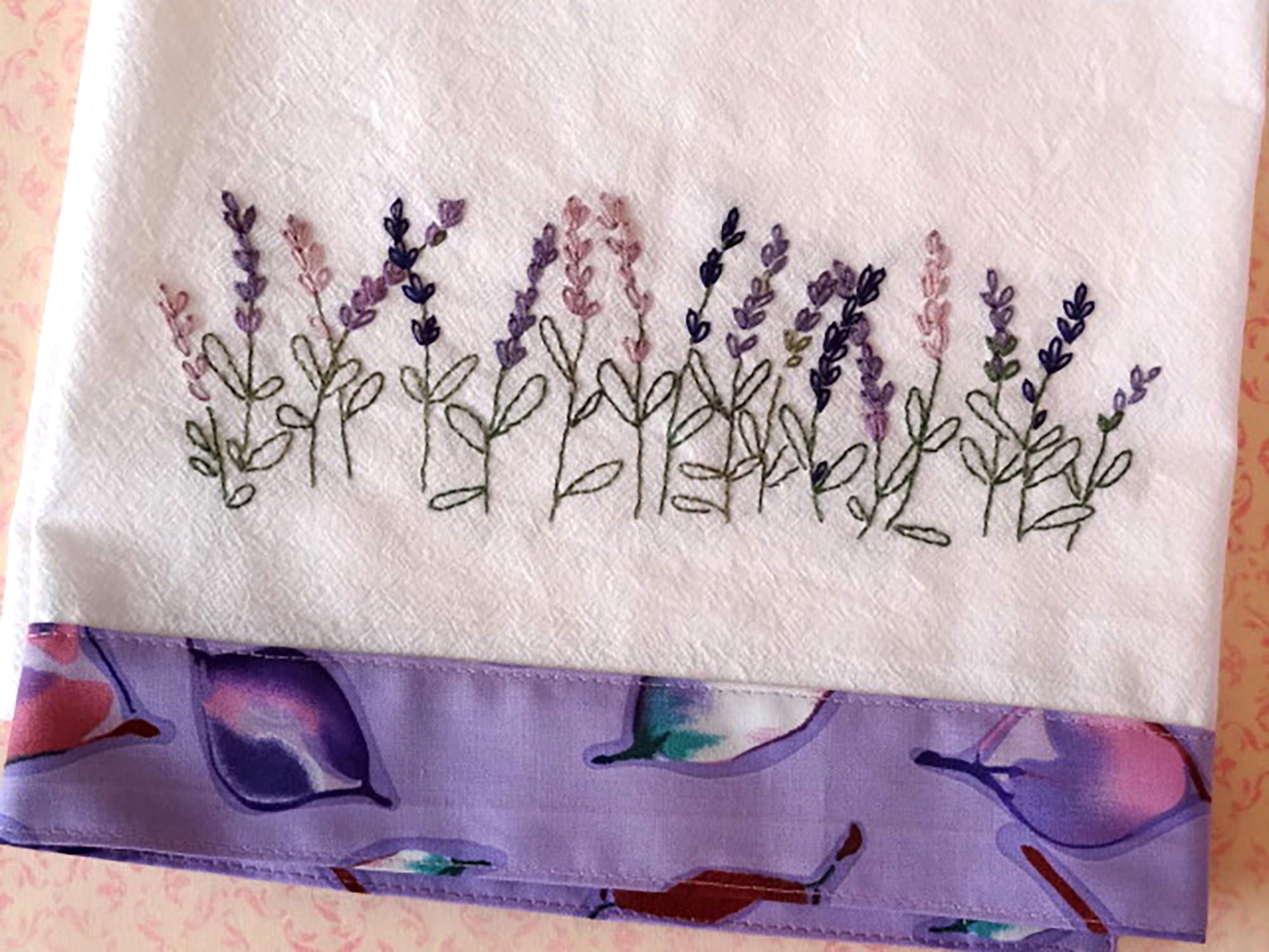 Lavender Flowers Hand Embroidery PDF Pattern Instant Download Medicinal ...